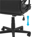 Advantage Extended Mid-back Black Leather Executive Office Chairs (KB-9602B) by Vanessa Jane
