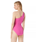 Michael Kors Iconic Solids One Shoulder One-Piece Swimsuit Cerise Size 16 by Vanessa Jane