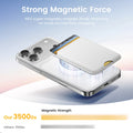 Magnetic Card Holder MagSafe Wallet RFID 3-Card Vegan Leather for iPhone 17 16 15 14 13 12 White by Merch Section