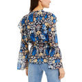 INC Womens Floral Print Ruffled Blouse, Size Large by Vanessa Jane