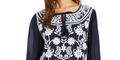 Style and Co Cotton Peasant Blouse, Size XS by Vanessa Jane