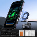 Rugged Grip Magnetic Kickstand Shockproof Case for iPhone 17 Pro Max 16 15 14 Black by Merch Section