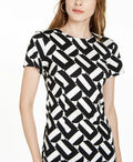 Trina Turk Optic Geo-Print Sheath Dress, Size Small by Vanessa Jane