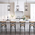 Lnc Farmhouse Chandelier Bronze Industrial 3-Light Drum Cage Candlestick Dining by Vanessa Jane