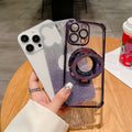 Ring Stand Gradient Glitter Shockproof Phone Case for iPhone 17 Pro Max Air 16 15 14 13 12 by Merch Section