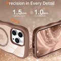 Magnetic Case for iPhone 15 Pro Max 6.7" Desert Titanium Brown by Merch Section