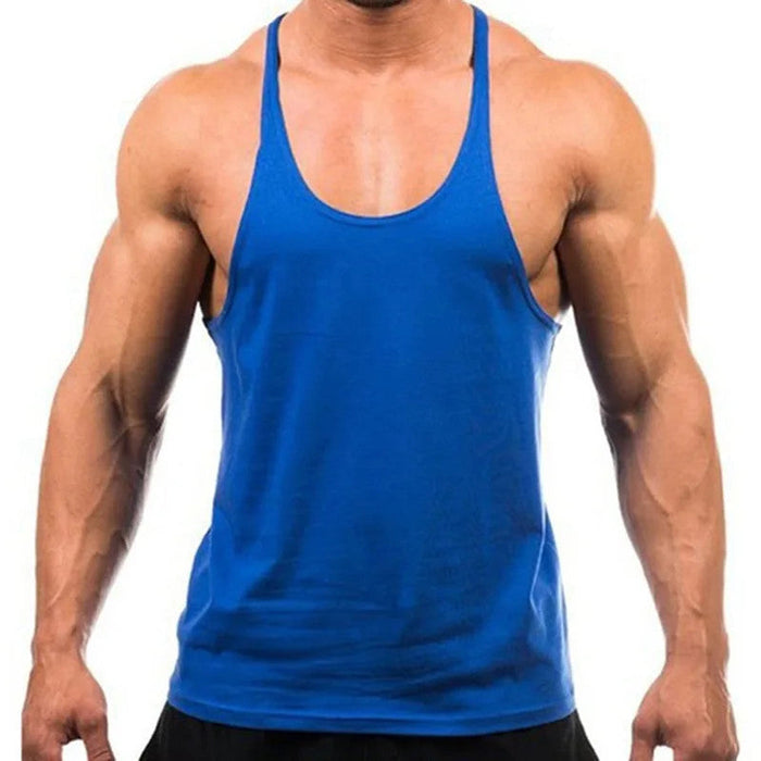 Runcati Mens Workout Stringer Tank Top Gym Muscle Athletic Blue Size XL by Deal US