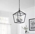 Home Decorators Collection Weyburn 4-Light Black and Polished Chrome Caged Chand by Vanessa Jane