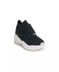 Wanted Womens Fly Knit Lace up Jogger Shoes with Chunky Bottom , 10M/Black by Vanessa Jane