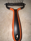 Staltwo 2-in-1 Deshedding Dog Brush Undercoat Rake, Orange Rubber by Price Is Right Miami