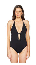 La Blanca Women's Deco Stud Halter Mio One Piece Swimsuit, Size 12 by Vanessa Jane