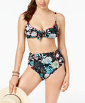 Bar III Floral-Print Tie Front Bralette Bikini Top by Vanessa Jane