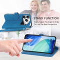 Leather Flip Wallet Case with Strap for iPhone 17 Pro Max Air 16 15 14 13 12 11 by Merch Section