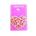 Holiday Lane Gold-Tone Crystal Filigree Heart Pin by Vanessa Jane