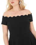 B Darlin Trendy Plus Size Off-the-Shoulder a-Line Dress by Vanessa Jane