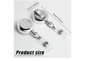 Frascati Silver Retractable Metal Badge Reels 24 Inch Cord 30 Pack by Deal US