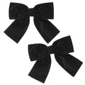 Aileam Velvet Hair Bows 2PCS Black 4" Big Fall Alligator Clips by Deal US