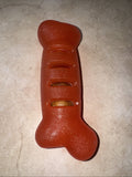 Rubber Bone Dog Chew Toy with Treat-Holding Slots, Durable Red by Price Is Right Miami