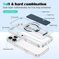 Magnetic Ring Stand Case with Wrist Strap for iPhone 17 Pro Max 16 15 14 13 Black by Merch Section