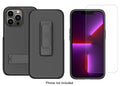 Dual Layer Hybrid Case with Belt Clip Holster Combo for iPhone 13 Pro Max by Merch Section