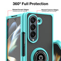 Ring Stand Holder Hybrid Matte Hard Case for Samsung Galaxy Z Fold 6/5/4/3 by Merch Section