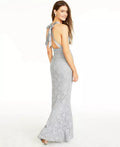 City Studios Juniors Glitter Lace Bow-Back Maxi Dress, Size 13 by Vanessa Jane