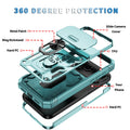 Heavy Duty Shockproof Case with Slide Camera Cover for iPhone 17 Pro Max Black by Merch Section