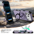 Rugged Grip Magnetic Kickstand Shockproof Case for iPhone 17 Pro Max 16 15 14 Black by Merch Section
