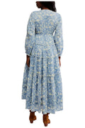 Free People Pappiet MIDI Womens Dress Bluebell Combo, Medium by Vanessa Jane