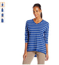 Mountain Khakis Women's Cora Long Sleeve Shirt Striped, Midnight Blue, Small by Vanessa Jane