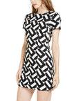 Trina Turk Optic Geo-Print Sheath Dress, Size Small by Vanessa Jane