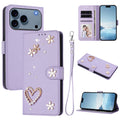 Diamond Leather Flip Wallet Case for iPhone 17 Pro Max Air 16 15 14 13 12 by Merch Section