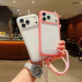 Wrist Strap Clear Hard Transparent Case for iPhone 17 Pro Max Air 16 15 14 13 12 by Merch Section