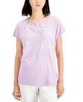 Jm Collection Embroidered Top, Size Small by Vanessa Jane