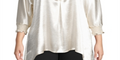 Anne Klein Womens Plus Smocked Hi-Low Tunic Top by Vanessa Jane
