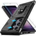 Shockproof Case with Tempered Glass for Samsung Galaxy S26 Ultra S25 Multicolor by Merch Section