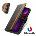 Leather Wallet Magnetic Flip Stand Case for iPhone 17 Pro Max 16 15 14 13 12 11 Black by Merch Section