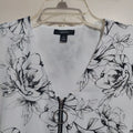 Alfani Women's Petite Printed Zip-Front Top, Size PM by Vanessa Jane