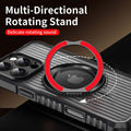 Rotatable Ring Stand Shockproof Case for iPhone 17 Pro Max Air 16 15 14 13 12 11 Black by Merch Section