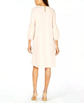 NY Collection Petite Women's Blush Statement-Sleeve Dress, Size Small by Vanessa Jane