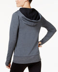 Ideology Lace-Up Hoodie Charcoal Heather, Size Small by Vanessa Jane