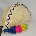 I.n.c. Straw Taco Clutch - Natural/Silver by Vanessa Jane