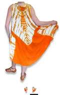 Peach Couture Embroidered Umbrella Sun Dress Sundresses Caftan, One Size by Vanessa Jane