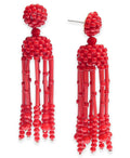 Inc Beaded Tassel Linear Earrings by Vanessa Jane