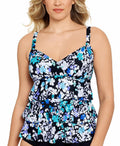 Swim Solutions Womens Tiered Tankini Swim Top by Vanessa Jane