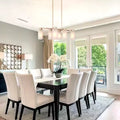 Lnc Modern Matte Brass Chandelier Linear Classic Deep Gold 6-Light by Vanessa Jane