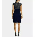 Betsy and Adam Women's Embroidered Mesh Short Dress by Vanessa Jane