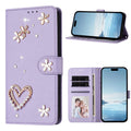 Diamond Leather Flip Wallet Case for iPhone 17 Pro Max Air 16 15 14 13 12 by Merch Section