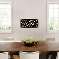Hampton Bay Mokala 3-Light Mahogany Finish Drum Pendant by Vanessa Jane
