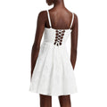 Aqua Back Lace up Mini Dress by Vanessa Jane